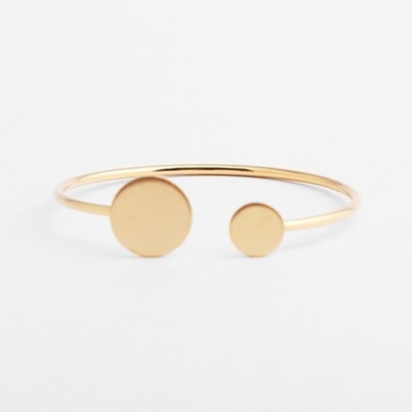 Minimalist Circles Open Cuff Bracelet - Picture 2 of 6